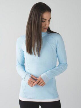 Lululemon Go The Distance 1/2 Zip - Caspian Blue
